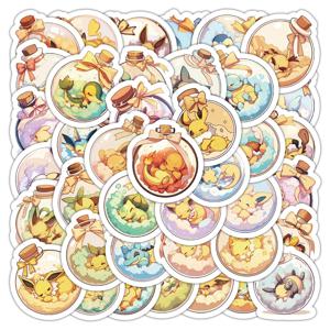 10/30/50pcs 귀여운 현재 병 포켓몬 애니메이션 스티커 데칼 DIY 스케이트 보드 자동차 노트북 전화 가방 만화 스티커 어린이 장난감