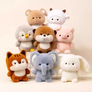 귀여운 16cm 플러시 동반자 인형 플러시 코끼리 박제 동물 베개 슈퍼 부드러운 곰 동물 플러시 장난감 잠자는 선물