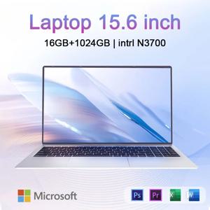 오리지널 슬림 노트북 15.6인치 16GB 램 2TB SSD 인텔 N3700 게이밍 PC 1920*1080 디스플레이 사무용 학습용 컴퓨터 PC 윈도우 11 프로