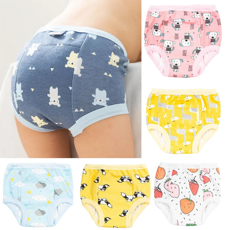 6 레이어 아기 Elinfant 2 크기 수영용 기저귀 흡수성 생태 기저귀 재사용 가능한 훈련 팬티 Happy Flute Newborn
