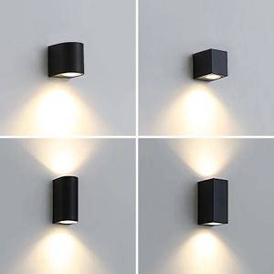 Led 벽 램프 야외 방수 IP65 아래로 GU10 AC85-265V 조명 정원 장식 벽 조명 실내 조명