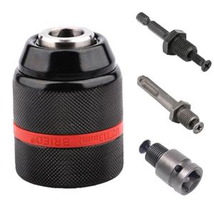 0.8-10mm 2-13mm 스레드 열쇠가 없는 금속 드릴 척 퀵 그립 어댑터 육각 SDS 사각 생크 임팩트 스크루드라이버 탭 렌치 척