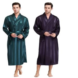 남성용 실크 새틴 잠옷 로브, 잠옷 가운, 목욕 가운, 잠옷, XMAS 선물, S ~ 3XL _ _