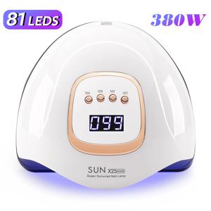 380W UV 네일 램프 81 LED 네일 건조기 기계 LCD 화면 포함 모든 손톱을 치료하기 위한 빠른 건조 매니큐어 램프 젤 네일 아트 도구