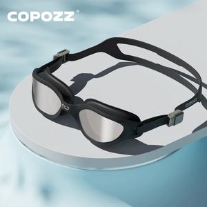 COPOZZ HD 조정 가능한 수영 고글 안개 방지 UV 보호 수영 안경 남성용 전문 실리콘 수영 안경