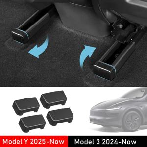 Tesla Model 3 Y Juniper 2025 언더 시트 보호대 커버 패드 자동차 트림 액세서리와 호환되는 전면 뒷좌석 슬라이드 레일 플러그