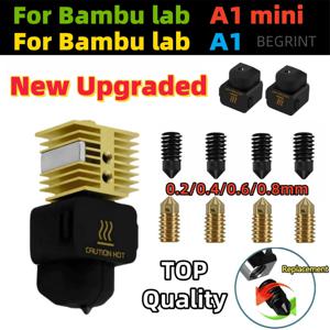 Bambu Lab A1 미니 어셈블리 핫 엔드 키트 용 새 핫 엔드 0.2 0.4 0.6 0.8MM 대나무 실험실 A1/A1 미니 3D 프린터 용 교체 가능한 노즐