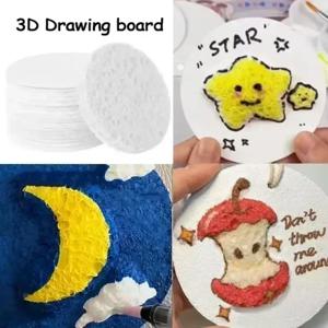 10/100Pcs 3D 드로잉 매직 캔버스 스폰지 어린이 DIY 어린이 그림 종이 어린이를위한 3D 아트 드로잉 종이 DIY 그림