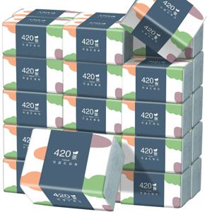 나무 종이 10-20팩, 1팩당 420매, 5겹 두께, 1팩당 84매, 화장지, 냅킨, 대형 종이