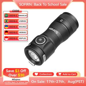 소피른 SC13A 블랙 519A LED 1300lm 안두릴 2.0 미니 EDC 18350 손전등 5000K 키체인 비상 토치