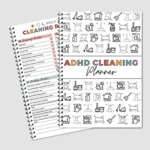 ADHD 청소 가사 차트 연간 청소 체크리스트 플래너