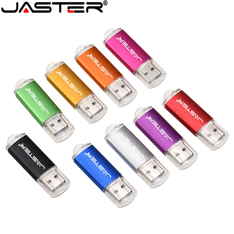 JASTER 고속 USB 2.0 플래시 드라이브, 미니 플라스틱 펜 드라이브, 키체인 메모리 스틱, 펜 드라이브, 128M, 4GB, 16GB, 32GB, 64GB, 128GB