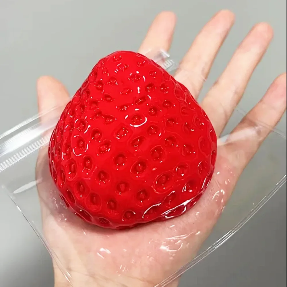 딸기 타바 Squishy Fidget 장난감, 부드러운 느린 리바운드 스트레스 릴리프 장난감 어린이를위한 안티 스트레스 성인 사무실 및 파티 호의 선물