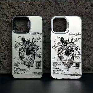 크리 에이 티브 심혈관 모델 심장 의료 전화 케이스 iPhone 15 Pro Max 11 12 13 14 16 Pro XS XR 7 8 Plus Anti-drop Cover