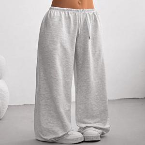 streetwear 패션 여성 바지 여름 새로운 패션 레이스 업 캐주얼 슬림 다목적 바지 우아한 레이디 니트 스포츠 의류