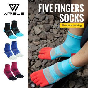 WRELS 운동 발목 발가락 양말 다섯 손가락 양말 통기성 운동 달리기 스포츠 쿠션 수분 흡수 다섯 발가락 양말