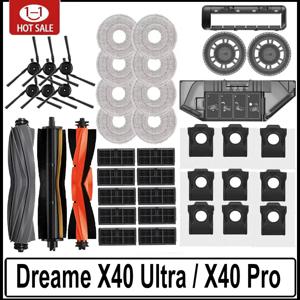 드림 X40 울트라 / X40 프로 로봇 진공 청소기 예비 부품 메인 사이드 브러쉬 걸레 천 HEPA 필터 먼지 봉투 액세서리