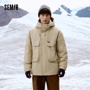 Semir 다운 재킷 남자 방풍 방수 오일 얼룩 방지 2025 겨울 새로운 느슨한 후드 작업복 두꺼운 코트