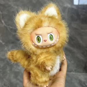 라부부 V2 인형 전용 귀여운 봉제 고양이 슈트 미니 봉제 옷 스트랩 바지 세트 라부부 II 액세서리용 봉제 동물 옷