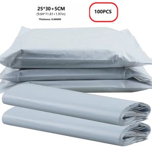 포장용 25*30cm 배송 가방 택배 가방 자체 접착 씰 흰색 우편 가방 봉투 보관 가방 두꺼운 택배 가방