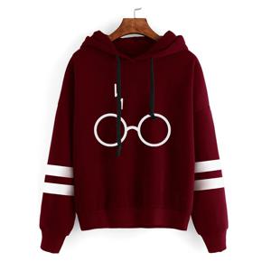 Harrys Glasses 프린트 스웨트 후드 여성/남성 캐주얼 하라주쿠 까마귀 스웨터 패션 플리스 자켓 코트 브랜드 의류