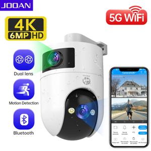 JOOAN 4K 야외 WiFi 감시 카메라 듀얼 렌즈 외부 5G Wifi IP 카메라 자동 추적 보안 PTZ 캠 CCTV 오디오 비디오
