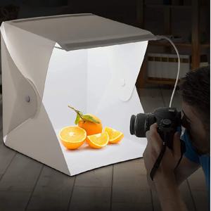 휴대용 접이식 포토박스 사진 LED 조명 룸 사진 스튜디오 조명 텐트 소프트 박스 배경 DSLR 카메라용 포토박스