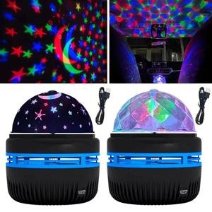 USB 프로젝터 별이 빛나는 하늘 램프 RGB 회전 매직 볼 LED 야간 조명 장식 침실 룸 어린이를위한 장식 크리스마스 선물
