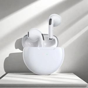 Pro 6 TWS 무선 헤드폰, 마이크 포함, 블루투스 이어폰, 스포츠 이어버드, 러닝용 Pro6 헤드셋 (애플 아이폰, 샤오미 호환)