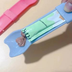 고양이 스트립 스퀴즈 스푼 고양이 스트립 급식기, 핥을 수 있는 습식 고양이 간식, 애완동물 액체 간식 급여 도구, 고양이 급식기, 애완용품
