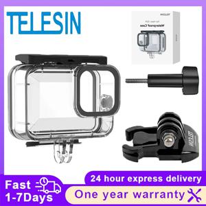 TELESIN 60M 방수 케이스 GoPro Hero 12 11 10 9 수중 다이빙 하우징 커버 다이빙 필터 액션 카메라 액세서리