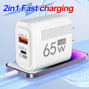 65W GaN USB C 충전기 iPhone 16 용 고속 충전 벽 충전기 Xiaomi Samsung PD Type C 전화 어댑터 EU/US 플러그