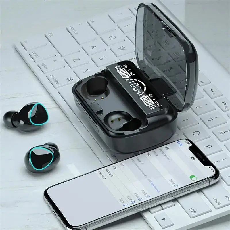 무선 블루투스 헤드폰 Handfree Dispay 블루투스 이어폰 HiFi 스테레오 음악 무선 이어 버드 방수 게임용 헤드셋