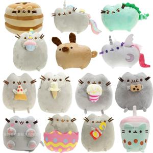 Pusheens 봉제 인형 새로운 애니메이션 Kawaii 귀여운 고양이 박제 동물 어린이 침대 룸 홈 자동차 장식 액세서리 장난감 어린이 선물