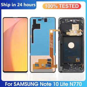 6.7인치 AMOLED 삼성 노트 10 라이트 LCD 디스플레이 터치 스크린 교체 어셈블리 (삼성 노트10 라이트 N770 N770F 프레임 포함)