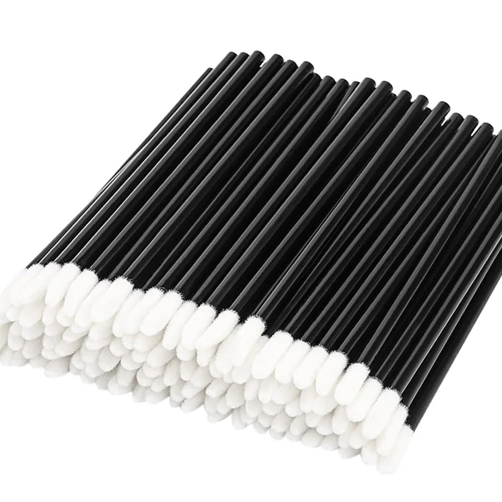100PCS 일회용 립 브러쉬 메이크업 브러쉬 속눈썹 연장 애플리케이터 립스틱 완드 세트 화장품 다채로운 메이크업 도구