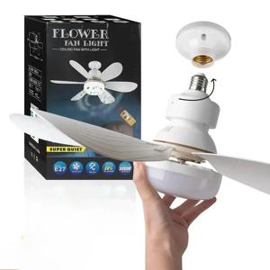 LED 30W 천장 팬 조명 E27, 거실 연구 가정용 85-265V 선풍기에 적합한 디밍용 원격 제어 포함