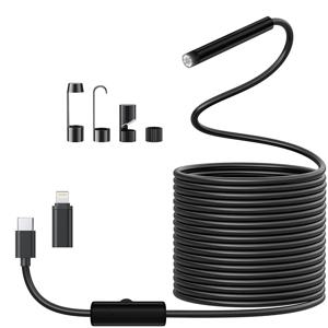 8mm 렌즈 산업용 내시경, iPhone, Ipad, Samsung용 조정 가능한 Led 조명 Ip67 방수 카메라가 장착된 1920p 내시경