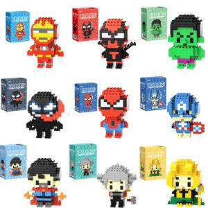 디즈니 Marval Legends lega Deadpool 스파이더 맨 빌딩 블록 아이언 맨 만화 캐릭터 빌딩 블록 어린이 선물 용품