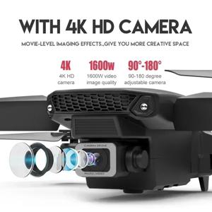 E88 Pro WiFi FPV 드론, 광각, HD, 4K, 1080P 카메라, 높이 고정, RC, 접이식 쿼드콥터, 헬리콥터 장난감, 선물, 새 제품