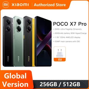 POCO X7 Pro 5G 글로벌 버전 스마트폰 크기 8400-Ultra 6000mAh 90W 충전 50MP 카메라(OIS 120Hz NFC 6.67