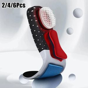 충격 흡수 스포츠 깔창 남녀 아치 지지 정형외과용 깔창 통기성 편안한 러닝 신발 패드 2개/4개