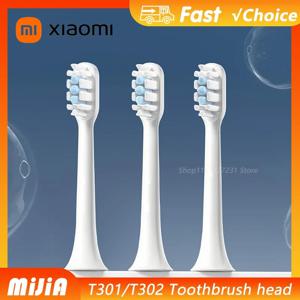 XIAOMI MIJIA T301 T302 소프트 듀폰 클린 브리슬 화이트블루 다크 블루 소닉 노즐용 교체 가능한 브러시 헤드