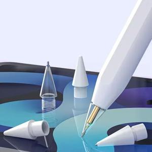 Apple Pencil Pro/2세대/1세대/USB-C용 교체용 연필 팁 6/4개, 보관 케이스가 포함된 업그레이드된 iPad 펜 팁