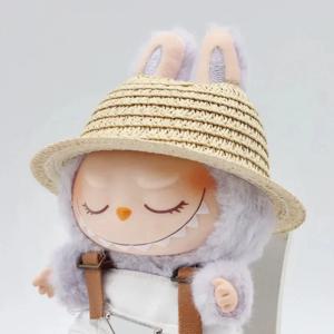 라부부 오픈탑 밀짚모자, 파티 의류 액세서리, 소박한 스타일 라부부 아기옷 장식 액세서리(모자만)