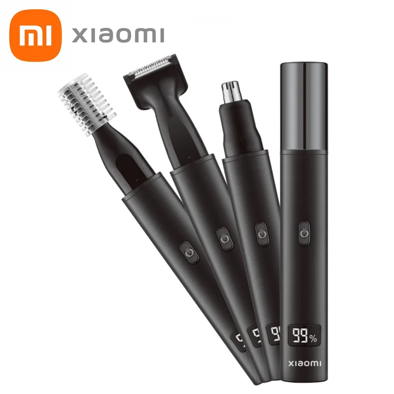 2025 XIAOMI 남성용 새로운 3 in 1 전기 충전식 코 귀 헤어 트리머 무통 구레나룻 눈썹 수염 헤어 클리퍼 면도기