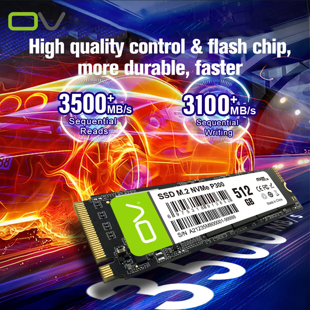 Ov 3500 Mb/S M.2 Nvme Ssd 256Gb/512Gb/1Tb 2280 Pcie3.0 노트북/데스크탑에 적합한 내장 솔리드 스테이트 드라이브