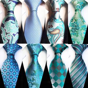 남성용 8CM 넥타이 그린 블루 플로럴 플래드 스트라이프 비즈니스 타이 클래식 데일리 웨어 자카드 우븐 넥타이 웨딩 파티 그라바트
