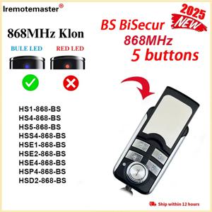 2025 신형 BS 시리즈 868Mhz 게이트 리모컨 868MHz HSE2 HSE4 HSE1 HS4 BS BiSecur 리모컨용 2버튼