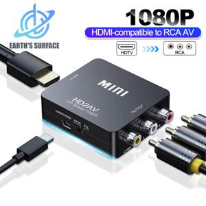 1080P HDMI-RCA AV 어댑터, RCA AV-HDMI 호환 CVSB LR 비디오 컴포지트 AV 스케일러 컨버터 (PC, TV, Xbox, PS3용)